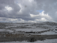 Santorini snow
