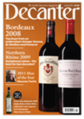 Decanter magazine cover April 2011 Decanter magazine cover April 2011
