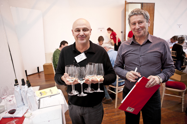 Australian panel co-chairs Michael Hill Smith MW & Anthony Rose between flights
