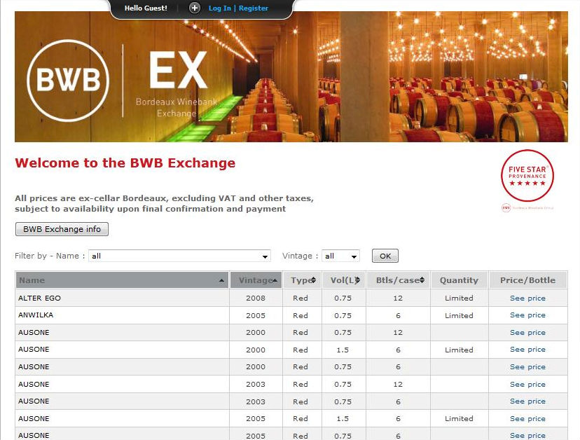Bordeaux Wine Bank Bordeaux Wine Bank
