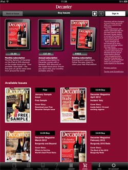 Decanter iPad