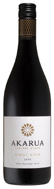 Akarua New Zealand Pinot Noir 2009, NZ 2009, pinot noir 2009,
