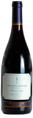 Craggy Range New Zealand Pinot Noir 2009, NZ 2009, pinot noir 2009,