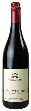 The Crater Rim New Zealand Pinot Noir 2009, NZ 2009, pinot noir 2009,