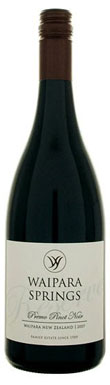 Waipara Springs New Zealand Pinot Noir 2009, NZ 2009, pinot noir 2009,