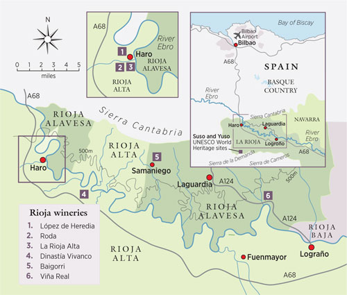 Rioja winery map