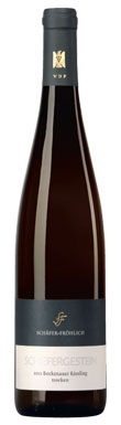 German Riesling, Schafer Frohlich Schiefergestein Bockenauer Trocken Nahe