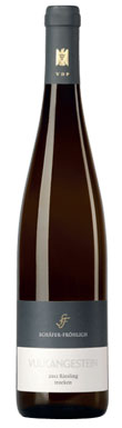 German Riesling, Schafer Frohlich Vulkangestein Trocken Nahe