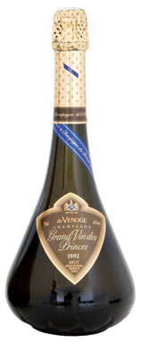 Vintage champagne, champagne, de Venoge Grand Vin des Princes 1992