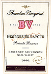 2001 Beaulieu Vineyard, BV Georges de Latour Private Reserve Cabernet Sauvignon, Napa Valley