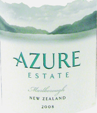 2008 Azure Estate, Sauvignon Blanc, Marlborough