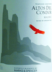 2008 Marks & Spencer, Altos del Condor, Malbec, Mendoza
