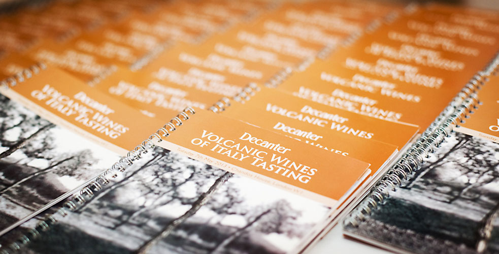 Decanter Volcanic Wines of Italy tasting 2013