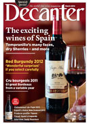 Decanter March 2014 magazine homepage