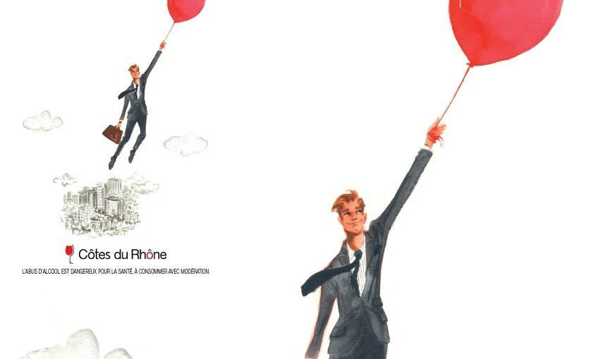 Rhone wine advert balloon Rhone wine advert balloon